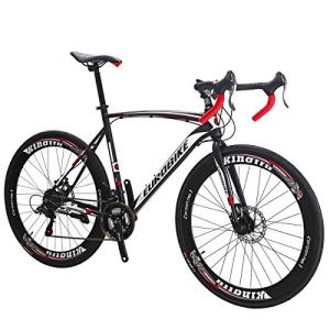 EUROBIKE Road Bike,Mens Road Bike,21-Speed Bike,Mens and Women,Dual disc Brakes,700C Wheel,Adult Bike,54CM Frame, Multiple Color (54cm-Spoke 60rim)