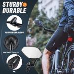 West Biking Bike Mirror, 360° Adjustable HD Shatterproof Bicycle Mirror, Aluminium Alloy Mirror Stem Provides Exceptional Stability,Handlebar-End Rear-View Mirror Suitable For E-Bike(Left)