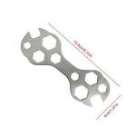 PZRT 2pcs Steel Galvanized Multi-hole Bicycle Cycle Mountain Bike Wrench Portable Multi-functional Bike Repair Tool