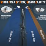 West Biking Bike Mirror, 360° Adjustable HD Shatterproof Bicycle Mirror, Aluminium Alloy Mirror Stem Provides Exceptional Stability,Handlebar-End Rear-View Mirror Suitable For E-Bike(Left)