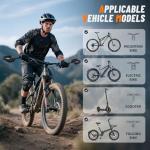 West Biking Bike Mirror, 360° Adjustable HD Shatterproof Bicycle Mirror, Aluminium Alloy Mirror Stem Provides Exceptional Stability,Handlebar-End Rear-View Mirror Suitable For E-Bike(Left)