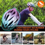 R2Depot Premium Bike Helmet, Lightweight Adjustable 57-62cm, 22 Vents Adults Bicycle Helmet with Headband (Gradient Blue Purple)