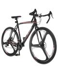 VEVOR Road Bike, 700C Wheels Racing Bike, Shimano 21 Speeds Drivetrain System City Commuter Road Bicycle, Urban Adult Sport Bike with Carbon Steel Frame, Drop Bar, Disc Brake, for Men and Women