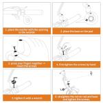 Homieway Bike Mirror, New Foldable Bicycle Mirror for Handlebar Mount, Lever Adjustable 360°Rotatable Bicycle Rear View Mirrors for E-bike, Mountain Bike, City Bikes & Scooter(Left 0.87-1")