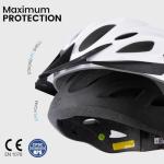 LUMDEER Adult Bike Helmet for Cycling & Commuting, Bicycle Helmet with Rechargeable Rear LED Light & Magnetic Goggles & Removable Sun Visor, Mountain and Road Bicycle Helmets for Men and Women 3 in 1