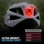 LUMDEER Adult Bike Helmet for Cycling & Commuting, Bicycle Helmet with Rechargeable Rear LED Light & Magnetic Goggles & Removable Sun Visor, Mountain and Road Bicycle Helmets for Men and Women 3 in 1