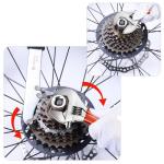 Dymoece Bike Cassette Lockring Removal Tool Bicycle Chain Whip Tool Kit Sprocket Remover Kit Compatible with Shimano Sram Freewheel Turner Install Removal