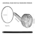 PUYUEYAO Road Bike Mirror, Cycling rearview mirrors, Wide Angle Convex Adjustable Rotatable Scratch Resistant Shockproof bicycle Mirrors of road Bikes, Mount to road bike handlebar (LEFT)