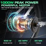 Vivi Electric Bike for Adults, Peak 1000W Ebike 26" Electric Mountain Bike, 22MPH Adult Electric Bicycles Commuter Ebike with 48V Battery, Up to 50 Miles, 21 Speed, SGS Certified to UL2849