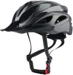Adult Cycling Bike Helmet, Lightweight and Adjustable with Pads&Visor for Men and Women,Premium Quality Airflow Unisex Bike Helmet,Suggested Fit 58-61 cm (Black)