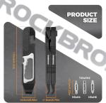 ROCKBROS Bike Tire Levers Kit - 14 in 1 Portable Bike Multitool with Mini Ratchet Wrench, Bike Tire Levers, Cone Wrenches & File Blade for MTB, Road Bicycle