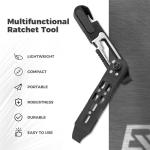 ROCKBROS Bike Tire Levers Kit - 14 in 1 Portable Bike Multitool with Mini Ratchet Wrench, Bike Tire Levers, Cone Wrenches & File Blade for MTB, Road Bicycle