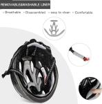 Adult Cycling Bike Helmet, Lightweight and Adjustable with Pads&Visor for Men and Women,Premium Quality Airflow Unisex Bike Helmet,Suggested Fit 58-61 cm (Black)