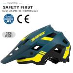 BATFOX Bike Helmet,Mountain Bike Helmet Helmets for Men Women Adults Youth (Dark Green, L(58-61CM))