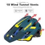 BATFOX Bike Helmet,Mountain Bike Helmet Helmets for Men Women Adults Youth (Dark Green, L(58-61CM))