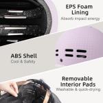 Bike Helmet for Adult [Safety Certified], Adjustable Bicycle Helmet for Men & Women, Cascos para Bicicletas, Cycling Helmet for Commuting, Road Biking, Skating with Adjustable Dial, Light Purple