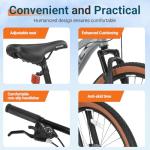 SPATIAL Mountain Bike, 24/26/27.5/29 Inch Outdoor Cycling Bike, 21/8 Speed Lightweight Aluminum Frame | Dual Disc Brakes, Adjustable Ergonomic Seat for Men Women Adult Teens (Gray, 29'')