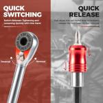 ROCKBROS Bike Tool Kits 14 in 1 Multi-Function Bike Repair Kits Portable Foldable Bike accessories Reversible Ratchet Wrench with 10 Bits 2 Tire Levers