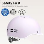 Bike Helmet for Adult [Safety Certified], Adjustable Bicycle Helmet for Men & Women, Cascos para Bicicletas, Cycling Helmet for Commuting, Road Biking, Skating with Adjustable Dial, Light Purple
