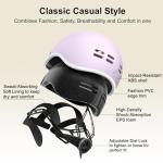 Bike Helmet for Adult [Safety Certified], Adjustable Bicycle Helmet for Men & Women, Cascos para Bicicletas, Cycling Helmet for Commuting, Road Biking, Skating with Adjustable Dial, Light Purple