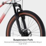 RoyalBaby Kids Mountain Bike 24" for Boys & Girls Ages 10-14 Year Old- Lightweight Aluminum, 21-Speed, Suspension Fork - Red