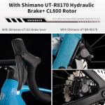 SAVADECK SLR8-Ultegra Full Carbon Road Bike with Shimano 105 R8170 24S Set for Adults, (Wave Pattern(W45), Blue, 54cm)