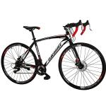 EUROBIKE Road Bike,49cm Frame Road Bicycle for Men and Women,21 Speed Adult Bike,Disc Brake 700C Bike,Blackwhite (Blackwhite-49cm)