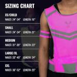 247 Viz Running Reflective Vest with Inside Pocket and 2 Bands, High Visibility Reflective Running Gear Safety Vest Straps for Men Women Kids for Night Running Walking Cycling
