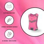 247 Viz Running Reflective Vest with Inside Pocket and 2 Bands, High Visibility Reflective Running Gear Safety Vest Straps for Men Women Kids for Night Running Walking Cycling