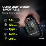 GIGA PUMP 120 PSI Rechargeable Mini Bike Pump, Bicycle Pump with Digital Pressure Gauge, 3.8oz Portable Bike Air Pump Tire Inflator, Mountain,Presta & Schrader Valves,Preset Pressure & Auto Shut Off