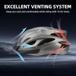 Adult Cycling Bike Helmet, Lightweight and Adjustable with Pads&Visor for Men and Women,Premium Quality Airflow Unisex Bicycle Helmet,Suggested Fit 58-61 cm (Titanium)