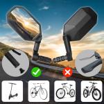 BriskMore Bar End Bike Mirrors, High–Definition Convex Glass Lens for Scooter Electric Bicycle, Scratch Resistant, Ebike Safe Rearview Mirror for Left Side BT-022L