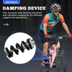 Max4out 26 inch Mountain Bike Dual Full Suspension, Outdoor Hybrid Bikes,7-Speed/High-Carbon Steel, for Men Women Adult, MTB Bicycle with Suspension Fork, Pink