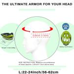 XIFENGRID Bike Helmet for Adult Women Men with USB Rechargeable Rear Light, Detachable Sun Visor, Adjustable Dial,Fits 56-62cm, CPSC Safety Certified Bicycle Helmet (Green)