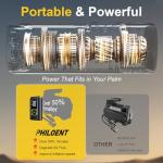 Philoent Tire Inflator Portable Air Compressor for Car Tires with Gauge, 150PSI Fast Bike Air Pump for Auto, Motorcycle, Bicycle, Balls, Digital Tire Pump with LED Light, Auto Shut-Off