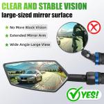 RBRL Bike Mirror 360° Adjustable, Wide Angle Rearview Mirror for Bicycle, E-Bike, MTB, Anti-shake Handlebar Bicycle Mirror, Lightweight & Universal Fit (left)