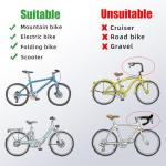 RBRL Bike Mirror 360° Adjustable, Wide Angle Rearview Mirror for Bicycle, E-Bike, MTB, Anti-shake Handlebar Bicycle Mirror, Lightweight & Universal Fit (left)