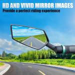 RBRL Bike Mirror 360° Adjustable, Wide Angle Rearview Mirror for Bicycle, E-Bike, MTB, Anti-shake Handlebar Bicycle Mirror, Lightweight & Universal Fit (left)