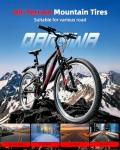 QARSWA 24 Inch Mountain Bike for Men & Women, 21-Speed Full Suspension MTB, High-Carbon Steel Frame, Quick Release Front Wheel, Dual Fenders, Easy Assembly, Trail & Commuter Bicycle,Black