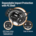 Bikeroo MTB Bike Helmet, Adjustable 56-62 cm / 22" - 24" Circumference, Adult Cycling Safety Head Protection for Road Mountain Bicycles, Protective Headgear Sports Equipment for Outdoor Adventures