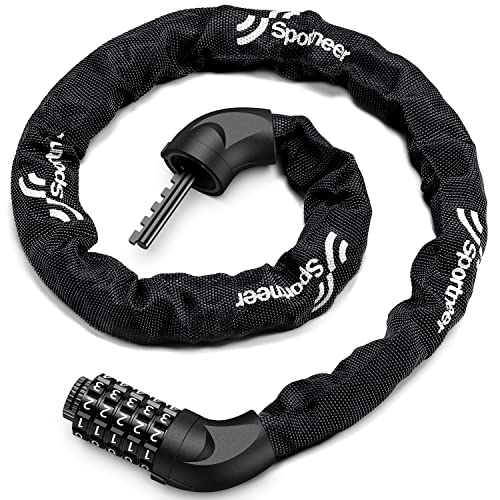 Heavy-Duty 5-Digit Resettable Bicycle Chain Lock