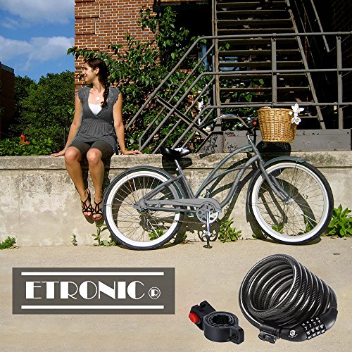 ETRONIC 6ft Resettable Bike Lock Cable