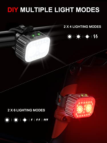 Cuvccn Super Bright USB Rechargeable Bike Lights