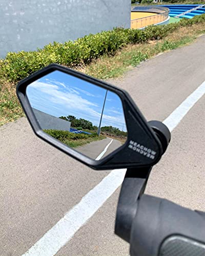 Left Side Scratch-Resistant Bike Mirror with Glass Lens