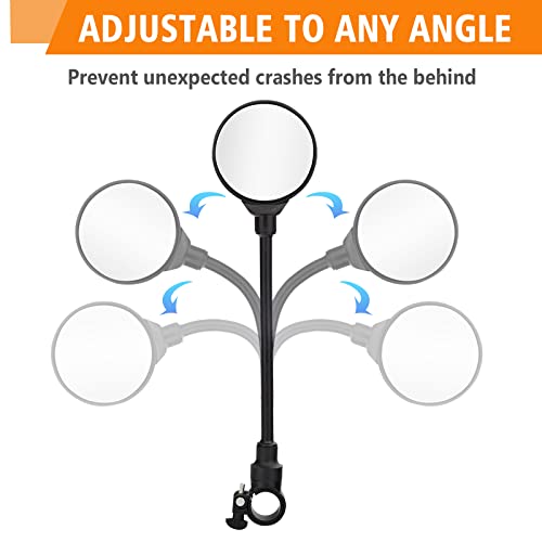 Adjustable Bike Handlebar Mirrors - Wide Angle 2 Pack