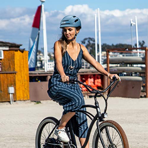 SLANIGIRO Adjustable Urban Bike Helmet with Tail Light