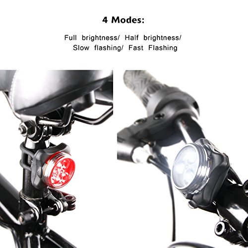 Ascher USB Rechargeable Super Bright Bike Light Set