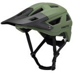 Favoto Lightweight Adjustable Mountain Bike Helmet - Dark Green