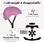 Adjustable Multi-Sport Kids Bike Helmet (Pink)