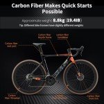 SAVADECK Lightweight Carbon Fiber Road Bike 51cm